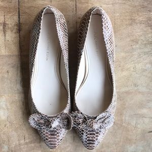 Anne Klein Snakeskin Flats